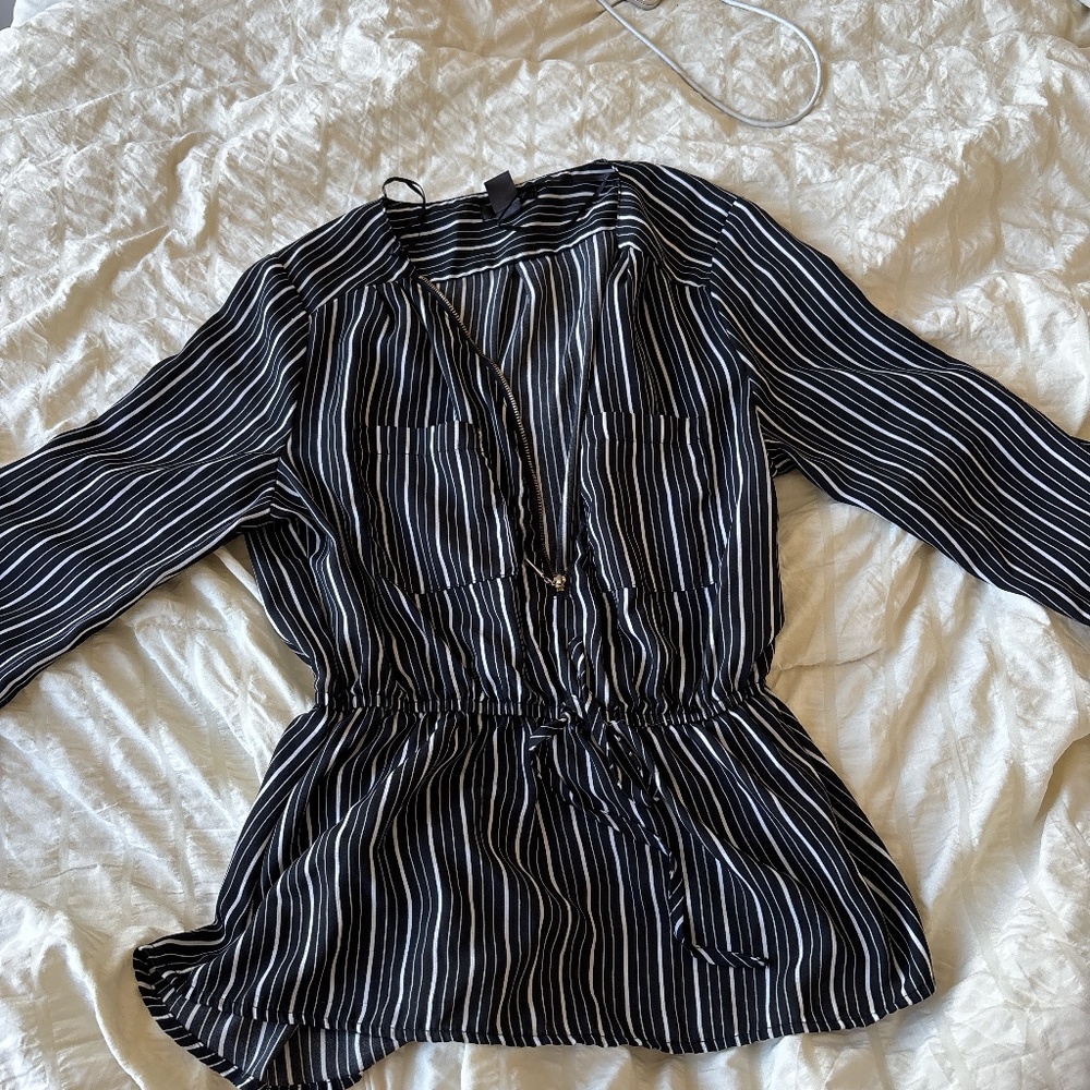 Beautiful black striped blouse